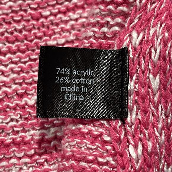 Lane Bryant Cardigan Sweater Cottage Y2K Coquette Preppy Boho Open Pink 18/20 - Picture 3 of 5